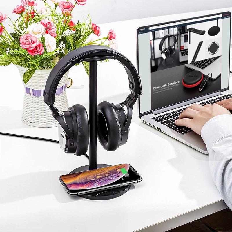 headphone stand with wireless charger headphone stand with wireless charger
