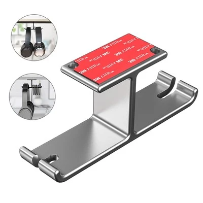 Giá đỡ tai nghe màu bạc dưới bàn
