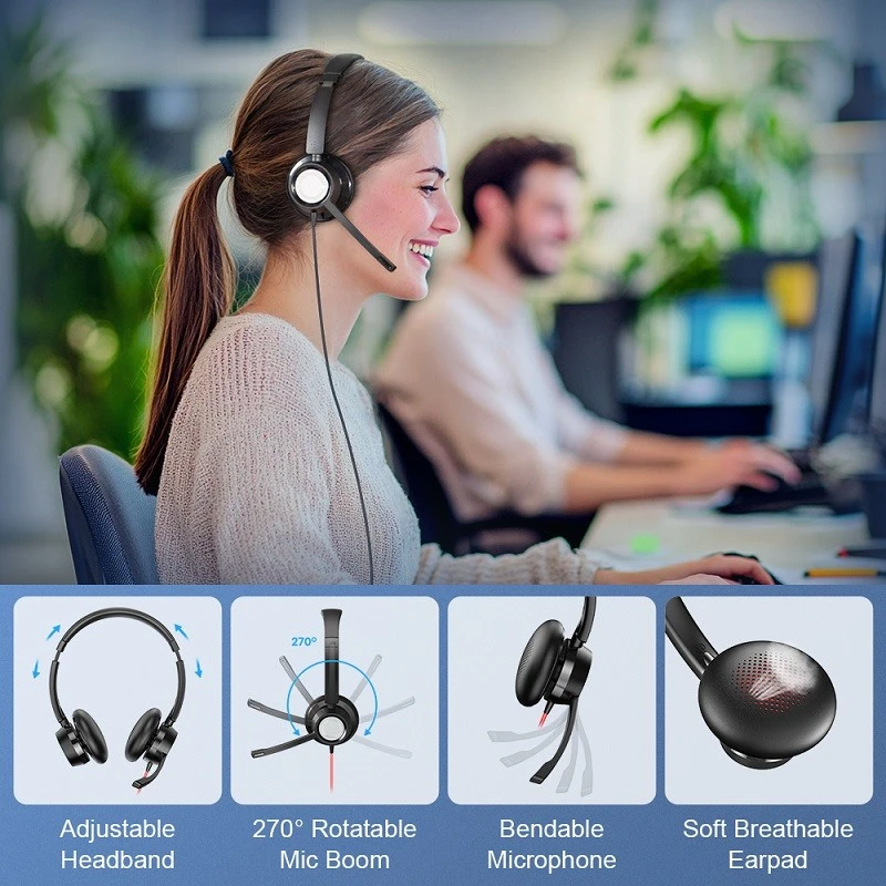 USB Noise Cancelling Headset With Phone Answer Button USB Noise Cancelling Headset With Phone Answer Button